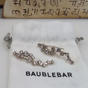 BaubleBar Gold and Silver Crystal Ear Climbers